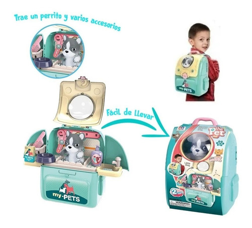 Imagen 4 de 10 de Valija Mochila 2 En 1 Set Herramientas Belleza Veterinaria