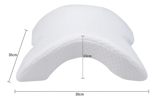 Almohada Memory Brazo Ortopedica Cojin Curvo Cervical Blanco