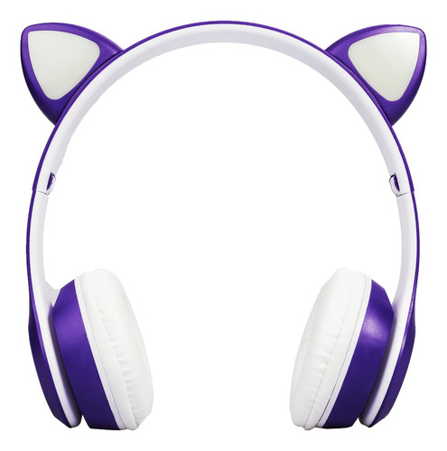 Auriculares Inalambricos Bluetooth Recargable Flexible Radio Color Violeta