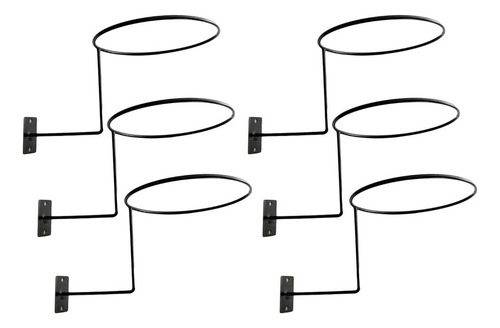 6pcs Soporte De Metal Para Casco Soporte De Pared Sombrero