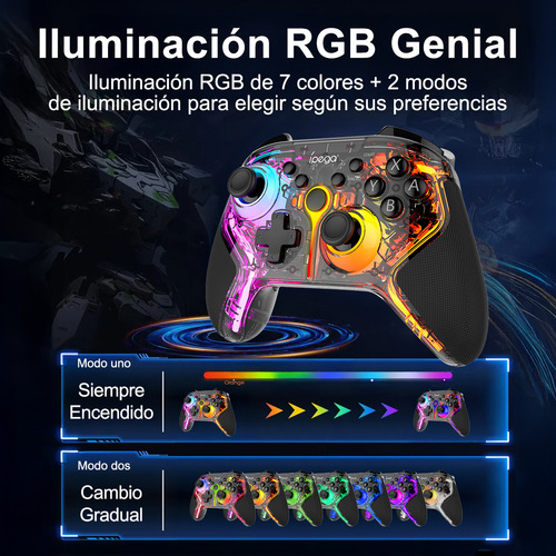 Ipega Controles Gamer Para Pc Inalambricos Gamepad Android Bluetooth Gamepad De Nintendo Switch Controles Joystick Cyber Rgb Pg-9666th