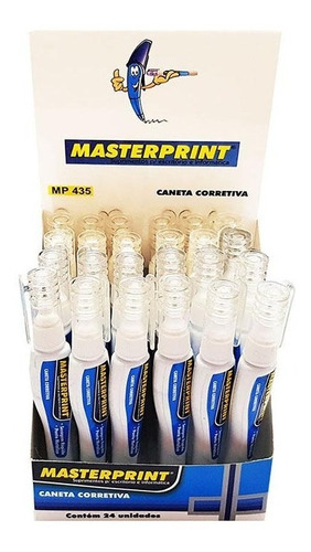 Caneta Corretiva Masterprint Caixa C/ 48 Unidades Atacado