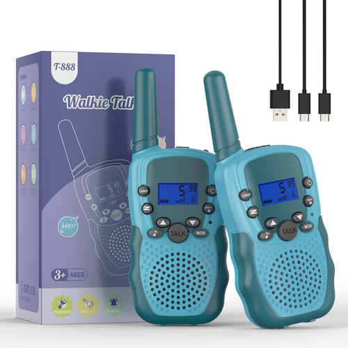 Selieve Walkie Talkies Para Nios, Recargable, 22 Canales De