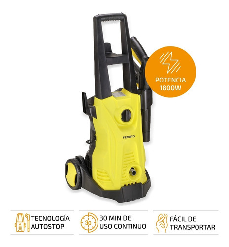 Imagen 2 de 10 de Hidrolavadora Eléctrica Femmto 120bar 1800w 1750psi
