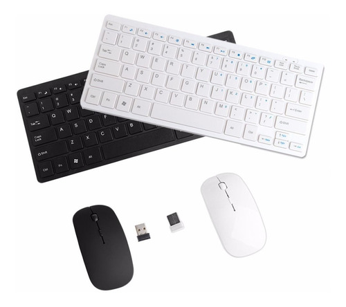 Combo Teclado Y Mouse Inalambrico Mini Tipo Mac Protec Tecla