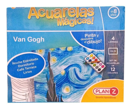 Juego Acuarelas Magicas Artisticas Van Gogh 12 Colores Arte