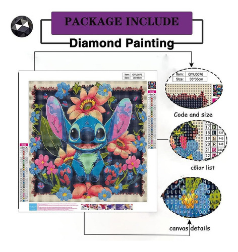 5d: 1 2pzs Kits De Pintura Diamantes For Stitch 5d Diy