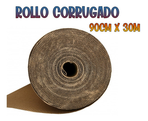 Rollo De Carton Corrugado 90 Cm X 30 Mt Papelera Bustamante