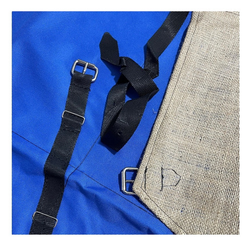 Mantas Capa Para Caballos De Cordura Impermeable Y Yute 1,30 Azul Francia