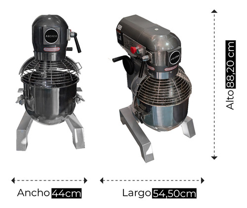 Batidora Amasadora Planetaria Industrial 30l Ascada