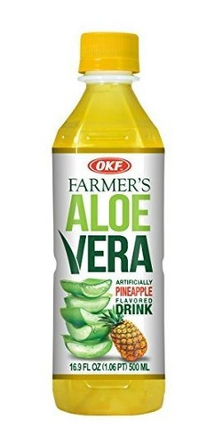 Bebida De Aloe Vera Okf Farmer, Piña, 16,9 Onza Líquida (pac