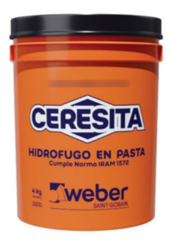 Weber Ceresita Aditivo Hidrofugo Pasta 4 Kg Pared Exterior