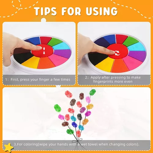 25 colores divertidos de pintura de dedos para niños pequeños de 1 a 3  años, kit de libro de pintura de dedos no tóxico, fácil de limpiar y sin