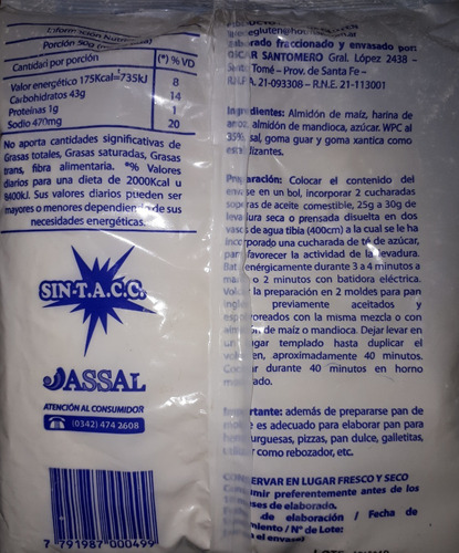 Pack 3 Harinas X 20 Un. Celiacos