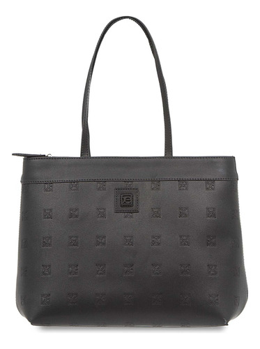 Bolsa Cloe Tote Para Mujer Material Vegano Con Monograma Color Negro