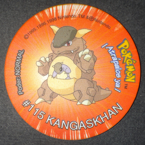 Taps 2 Pokemon Frito Lay - #115 Kangaskhan - 1999 Original