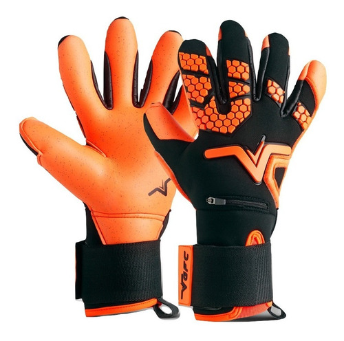 Guantes Arquero Volk Futbol Profesionales  Hybrid Negative Vgfc Latex 4mm Varillas