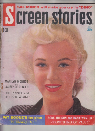 1957 Cine Marilyn Monroe Tapa Y Nota Revista Screen Stories 