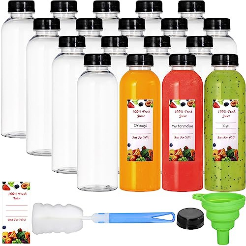 Ustedeon 18 Pcs 16 Botellas De Jugo Plástico Vacío Fv2sh