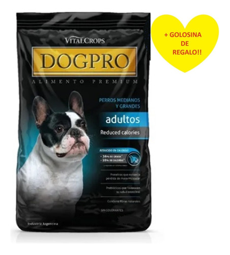 Dogpro Adultos Reducido En Calorias 15k + Regalo!