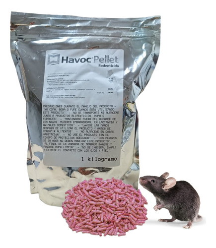 Veneno Para Ratas Grandes Ratones Roedores Havoc Pellet 1kg