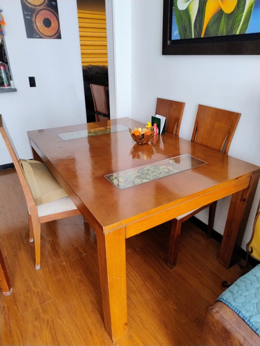 Hermoso Comedor De 4 Puestos En Madera 1.5mts X 1mt