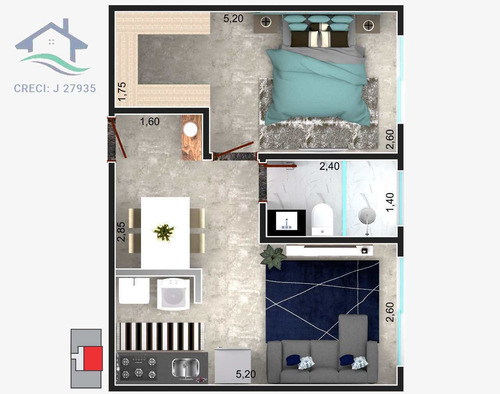Imagem 2 de 2 de Apartamento Com 2 Dorms, Nova Cerejeira, Atibaia - R$ 260 Mil, Cod: 2568 - V2568