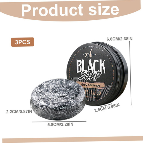 3 Piezas De Barra Inversa Para Cabello Gris, 55 G De Jabón