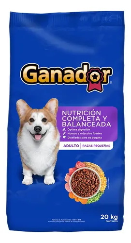 Alimento Seco Ganador Razas Pequeñas 20kg