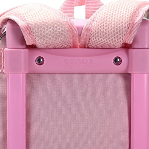 Mochila Escolar Skora 18 Nena Primaria Color Rosa Diseño De La Tela Liso