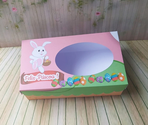 Imagem 2 de 5 de 10 Caixas Para Bombons/chocolates/trufas Feliz Páscoa