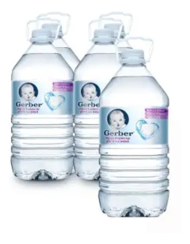 Agua Gerber Con 4 Pzas De 4 L