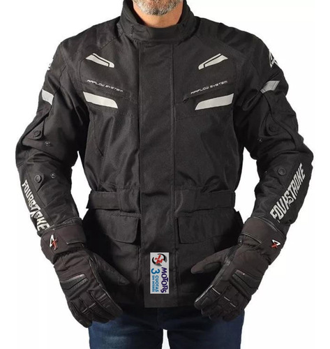 Jm Campera Moto 4t Fourstroke All Weather Proteccion Negra 