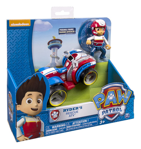 Paw Patrol Ryders Rescue Atv, Vechicle Y Figura