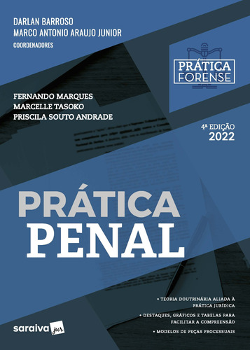 Coleção Prática Forense - Prática Penal - 4ª edição 2022, de Barroso, Darlan. Editora Saraiva Educação S. A., capa mole em português, 2022