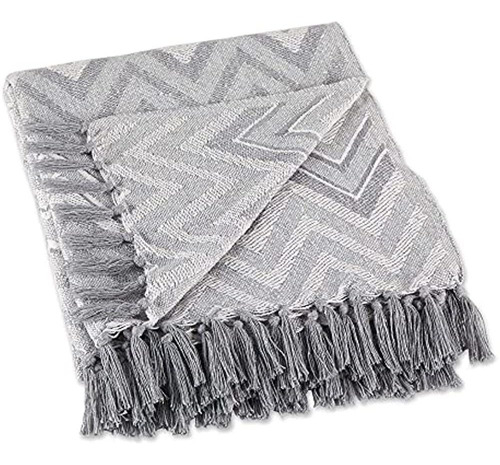 Colección Dii Zig Zag Throw, Manta Llamativa, 50x60, Gris