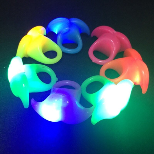 Anillos Silicona Luminoso Led Bigote X1und Fiestas Carioca 