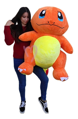 Imagen 2 de 3 de Peluche Charmander Gigante Fuego Pokemon 100cm