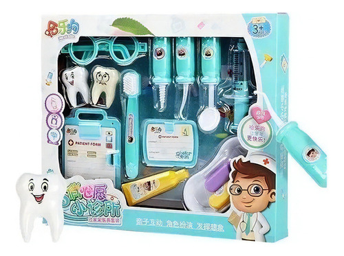 Kit Dentista Infantil- 14 Peças Cor Azul