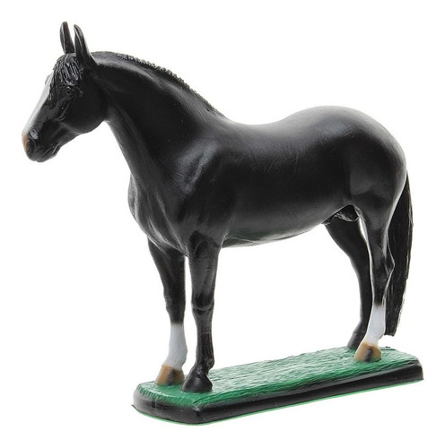 Escultura Em Resina Cavalo Mangalarga Marchador Preto Home W