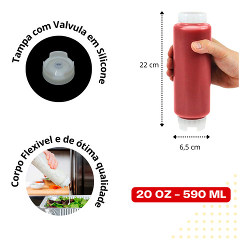 Bisnaga Invertida 590 Ml Tipo Fifo Cor Branco