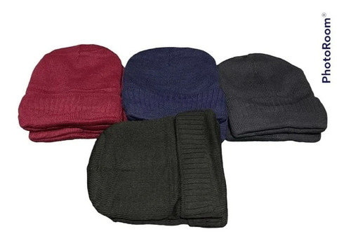 Pack 4 Gorro De Lana Con Chiporro Calienta Invierno Frío