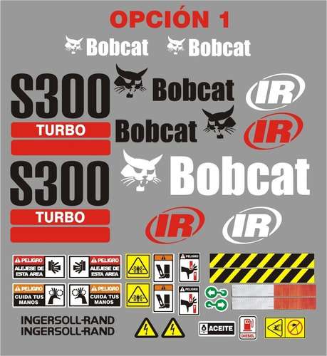 Calcomanías Para Minicargador Bobcat S300 Opción 1