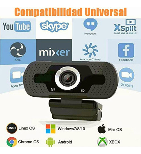 Yocoo Cámara Web 1080p, Webcam 1080p Con Micrófono Para Pc