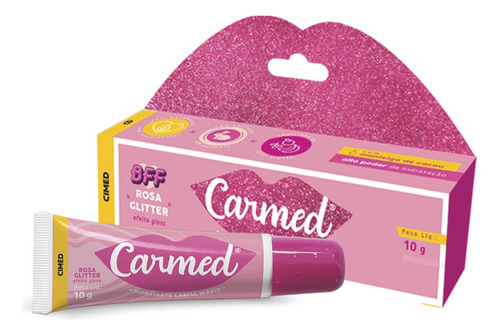 Carmed batom BFF rosa Glitter 10g