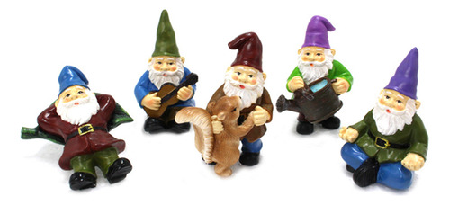 Set De Figuras De Gnomos De Jardín De Hadas En Miniatura, Di