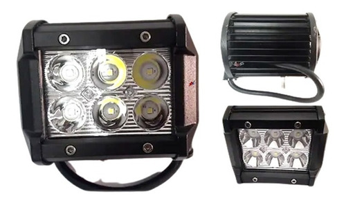 Faro Barra 6 Led 4x4 18 Watt Carcasa De Aluminio Yitamotor