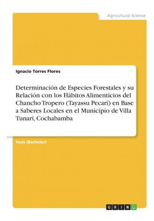 Libro Determinacion De Especies Forestales Y Su Relacion ...