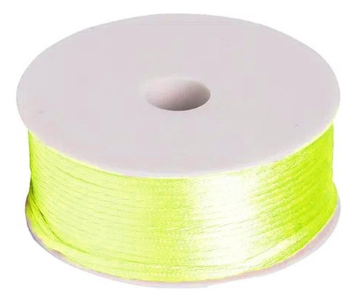 Cordao De Cetim Rabo De Rato Luli 2mm Rolo Com 50 Metros Cor Amarelo Citrico 02