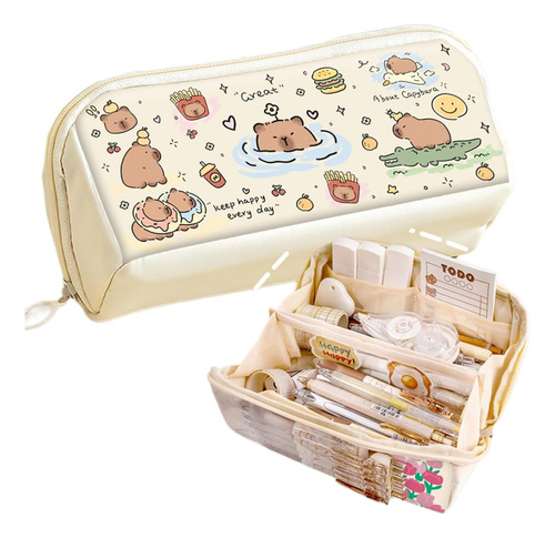 Estuche Para Lápices Capybara Print Gran Capacidad Modelo 2